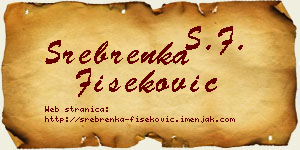 Srebrenka Fišeković vizit kartica
